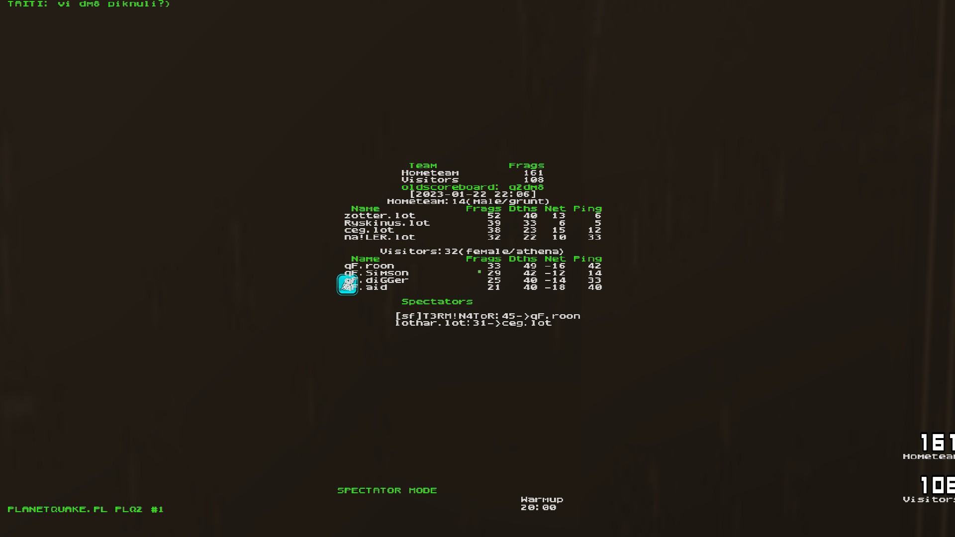 q2dm8 screen