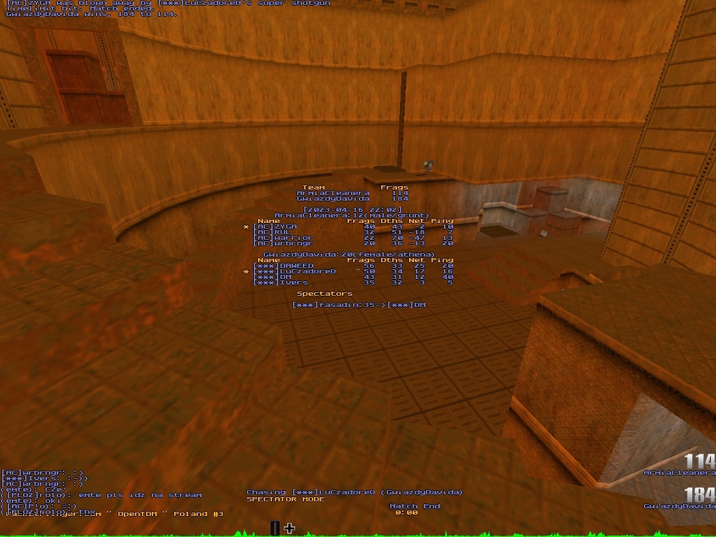 Q2DM1 screen