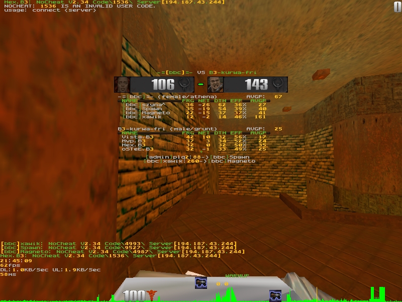 q2dm7 screen